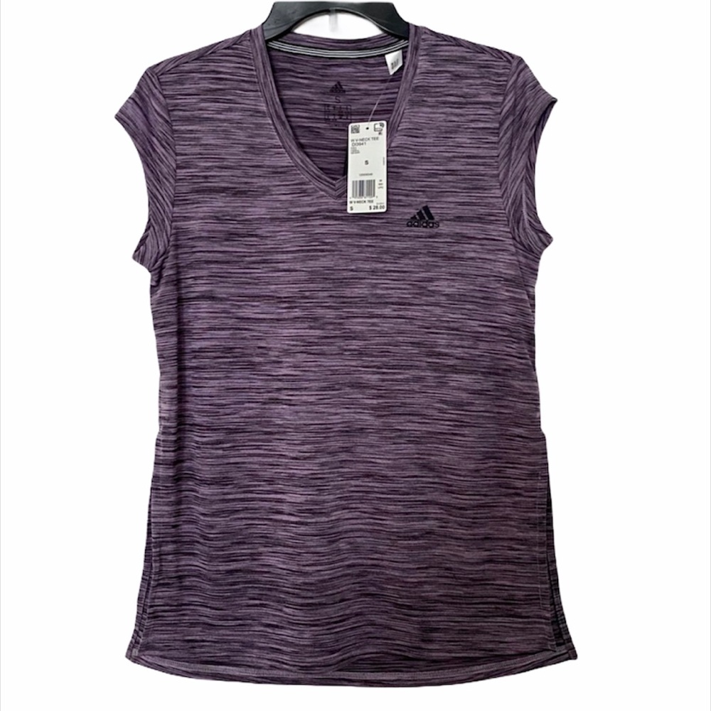 Adidas Women’s V Neck purple tee size Small- NWT